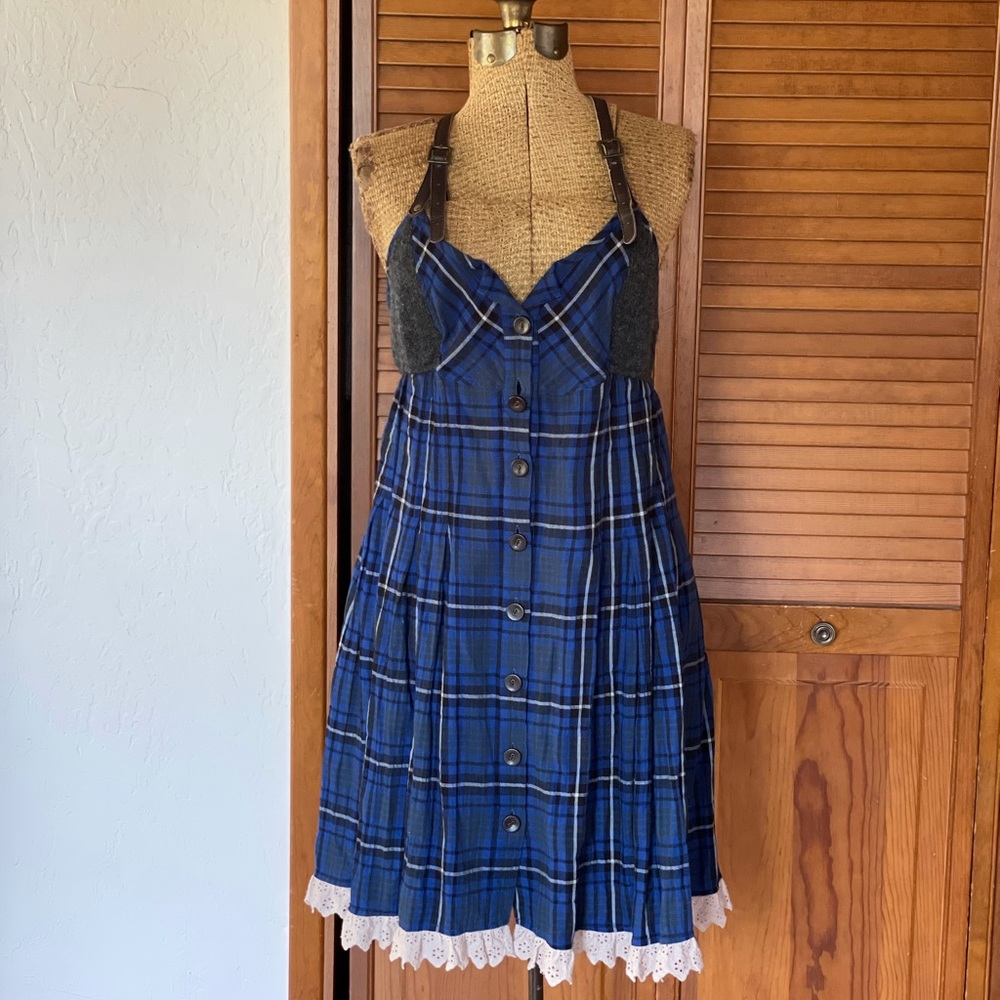 free people blue plaid dress Free People Lucinda Plaid Midi Dress | Wild Dove Boutique